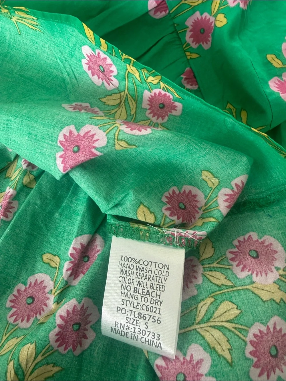 Umgee Green Floral Summer Blouse - Picture 7 of 7